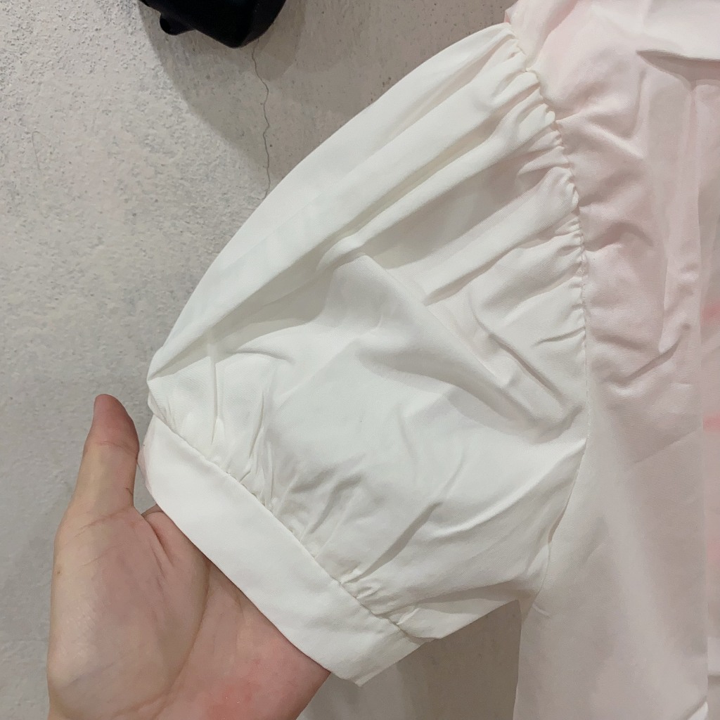 Áo sơ mi cộc tay đi học đi chơi cho bé gái, chất liệu thô mát, áo đồng phục 15kg-30kg