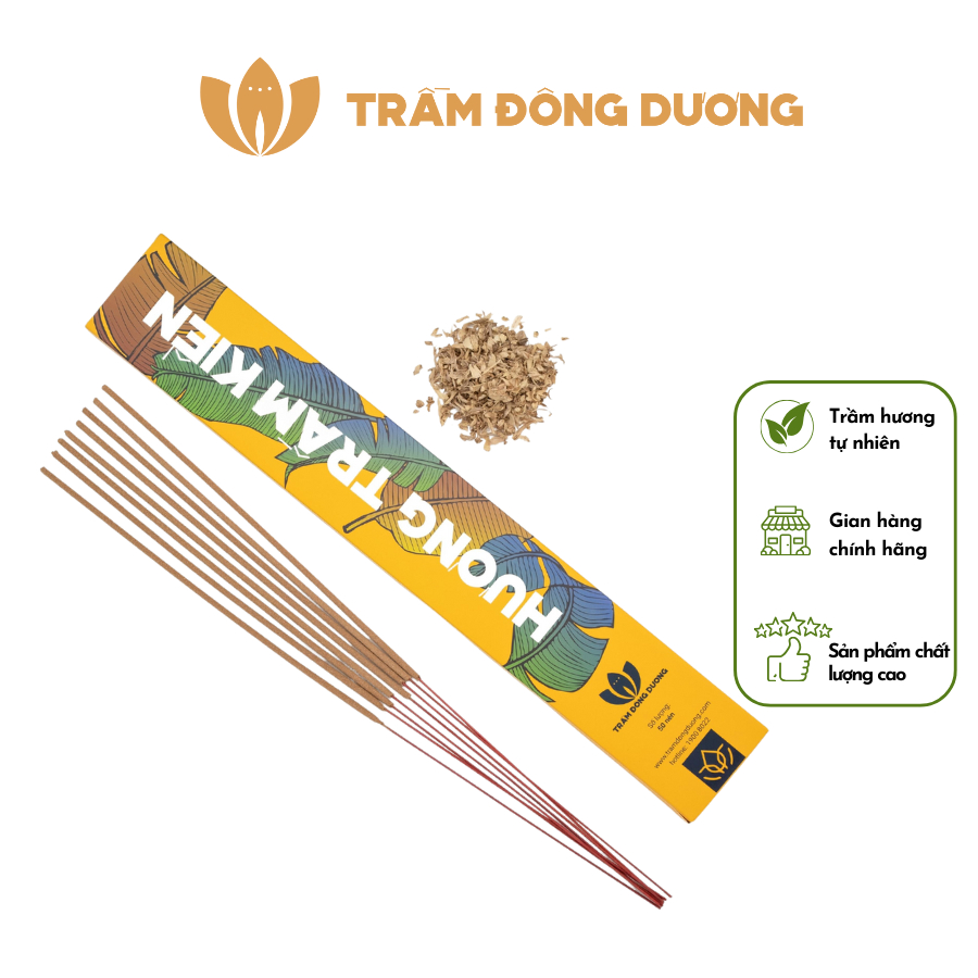 Nhang Trầm Kiến - Trầm Đông Dương - Hương Sạch - Dài 42cm - Thắp Hàng Ngày, Thờ Cúng, Tâm Linh - 100% Tự Nhiên.