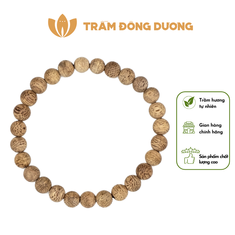 Vòng Trầm Hương - Trầm Đông Dương - 26, 29 Hạt - Vật Phẩm Phong Thủy Cho Bé