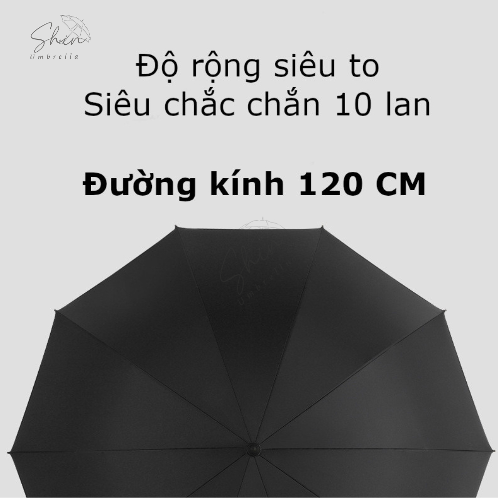 Ô dù che mưa nắng cầm tay cán dài 10 nan 27 inch nhiều màu lựa chọn - SHIN