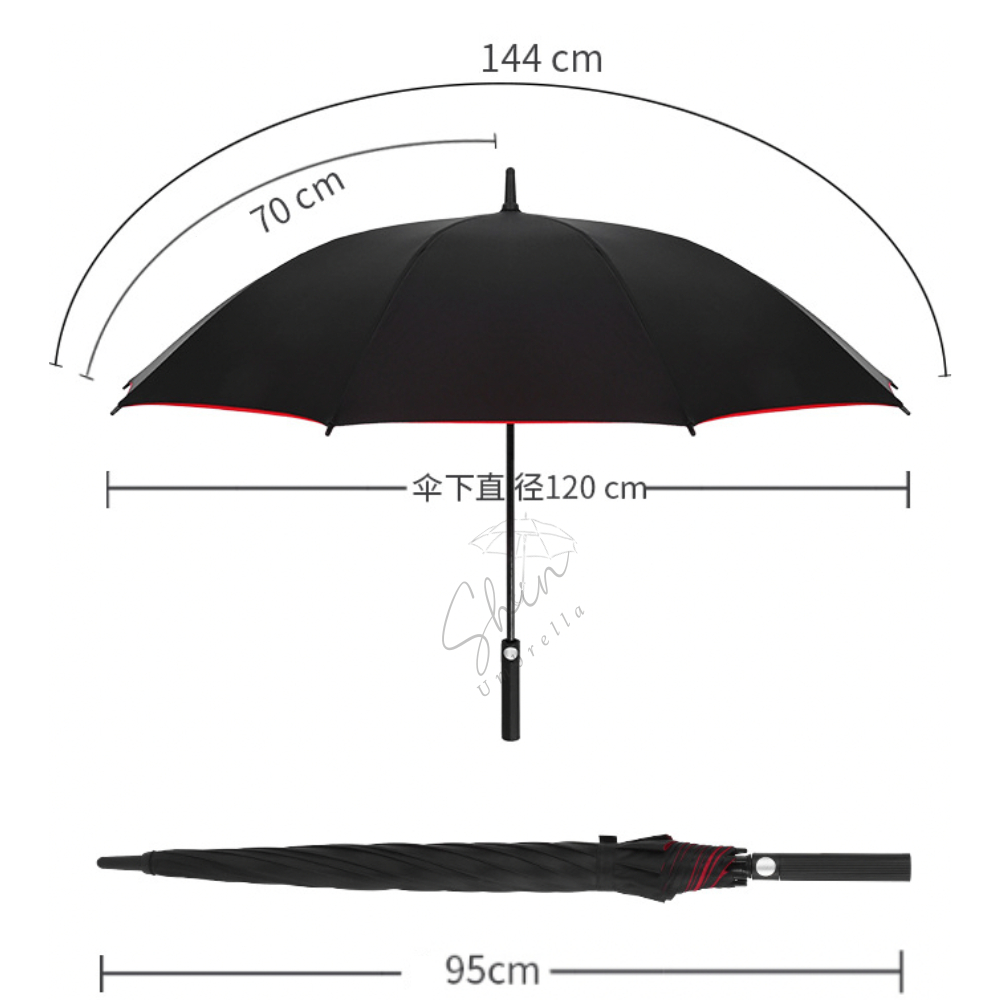 Ô dù che mưa nắng cầm tay cán dài 10 nan 27 inch nhiều màu lựa chọn - SHIN