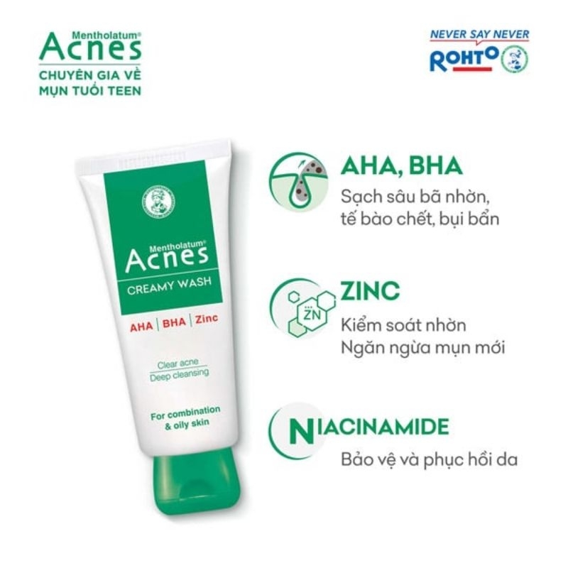 Sữa rửa mặt ngừa mụn Acnes 100g