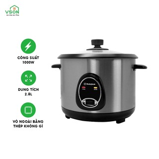 Nồi cơm điện WestingHouse WKRC10D28 Dung tích 2.8L, chất liệu thép không gỉ, phủ chống dính - Thương hiệu đến từ Mỹ