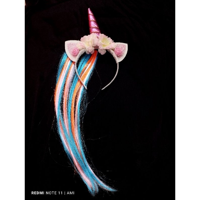 Cài tóc  Kì Lân, kèm tóc giả. Cài tóc ngựa pony