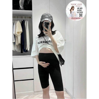 Quần lửng cạp chéo dành cho bà bầu giúp vóc dáng bà bầu trở nên thon gọn,
