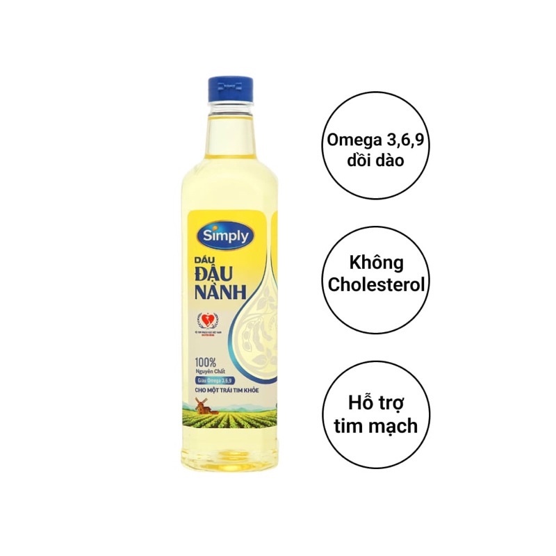 Dầu đậu nành Simply - chai x 1L
