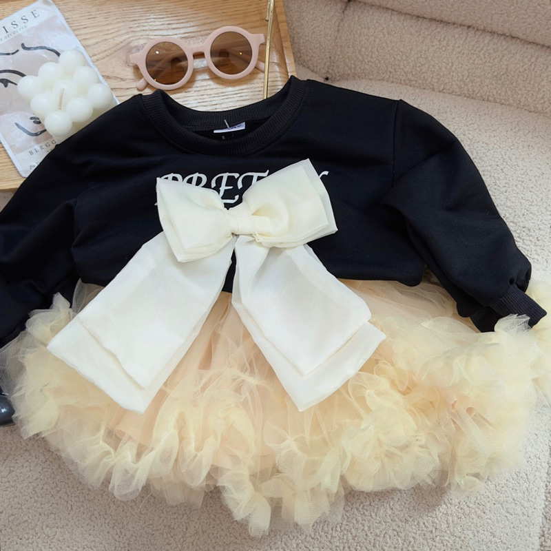 Set áo nơ pretty bé gái