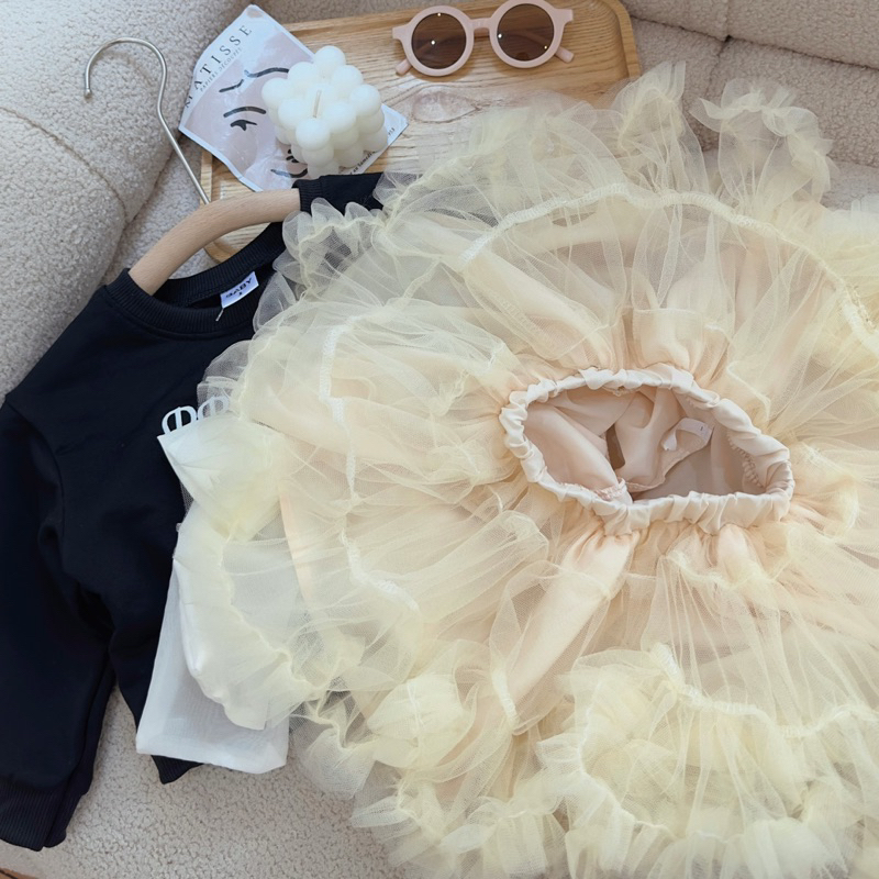 Set áo nơ pretty bé gái