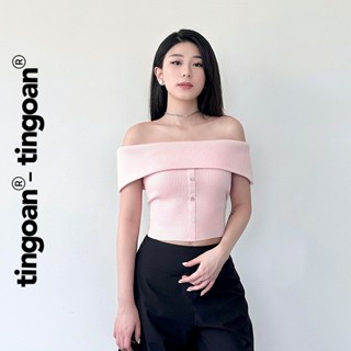 TINGOAN® - Áo len xù hồng trễ vai ngang NINGNING TOP/PK PHIÊN BẢN MỚI NHẤT T2.2025