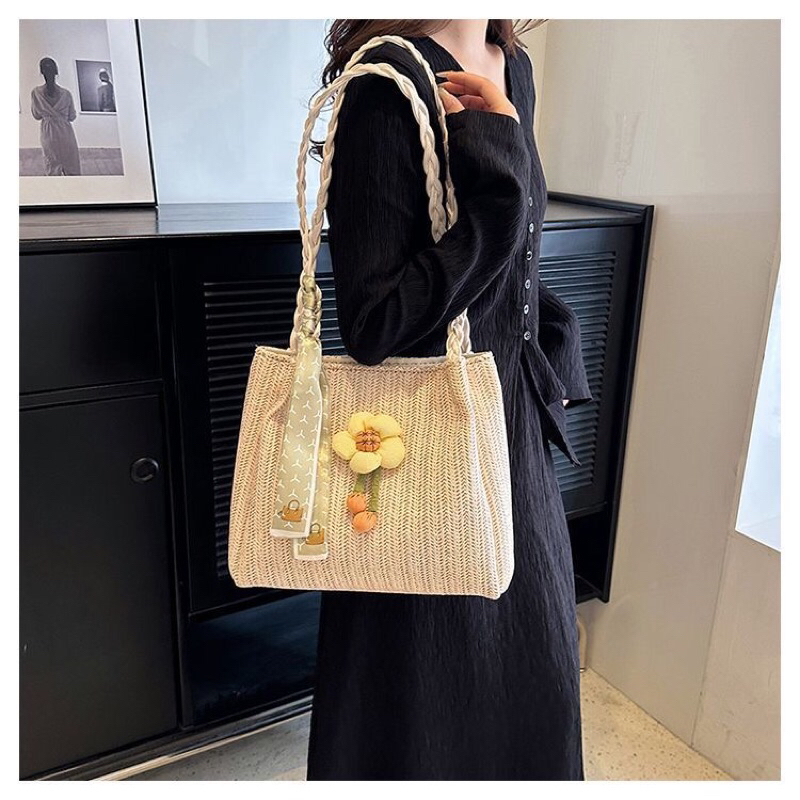 M53_Túi Cói Tự Thêu Hoạ Tiết DIY Handamde