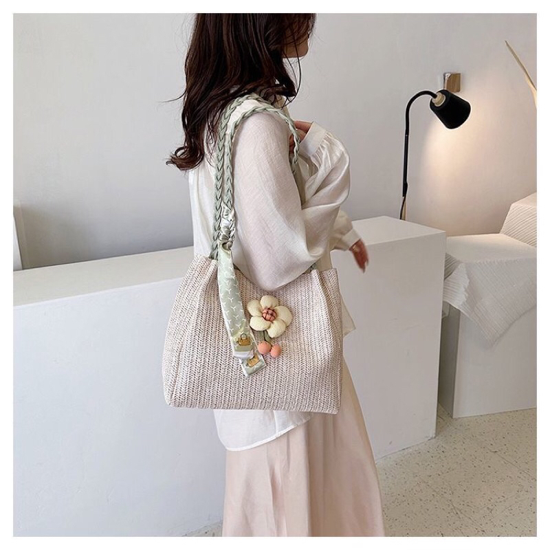 M53_Túi Cói Tự Thêu Hoạ Tiết DIY Handamde