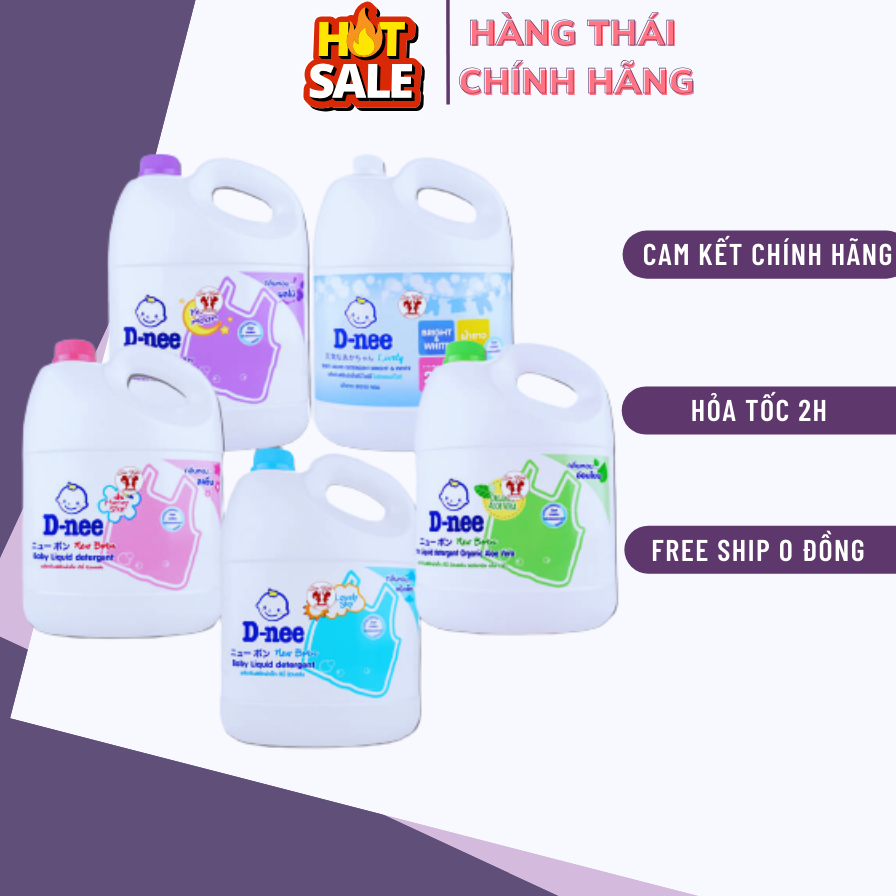Nước giặt quần áo D-nee 3000 ML - Yellow Moon- THÁI LAN.