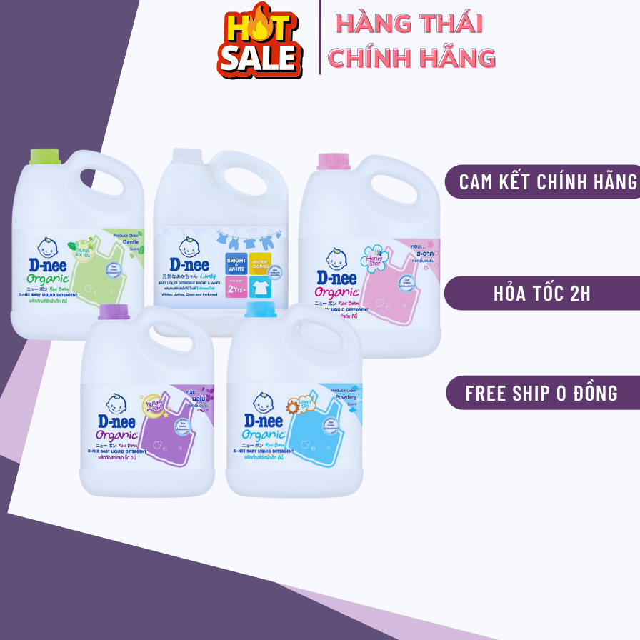 Nước Giặt Dnee 3000Ml Thơm Dịu An Toàn Cho Bé - Nước Giặt Thái Hàng Chính Hãng Có Tem Đại Thịnh. HÀNG NHẬP KHẨU