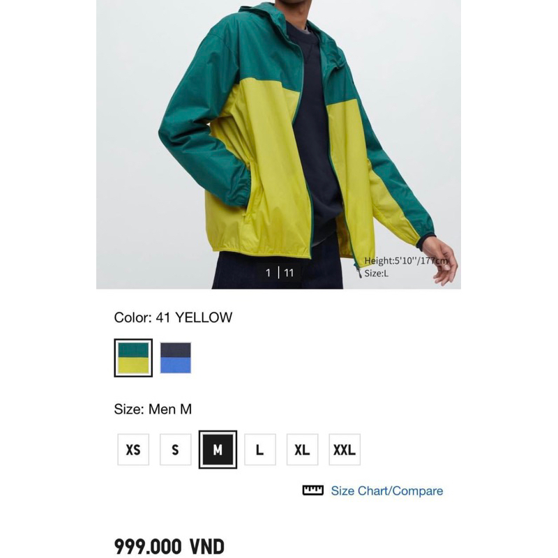 Áo khoác dù chống tia UV Uniqlo chính hãng