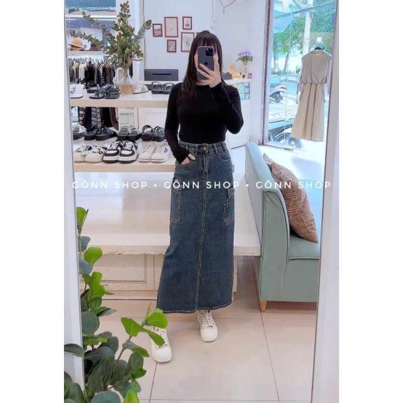 Áo thun chơn mongtoghi dài tay nữ, dáng suông.