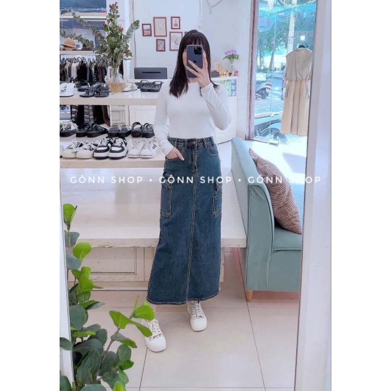 Áo thun chơn mongtoghi dài tay nữ, dáng suông.