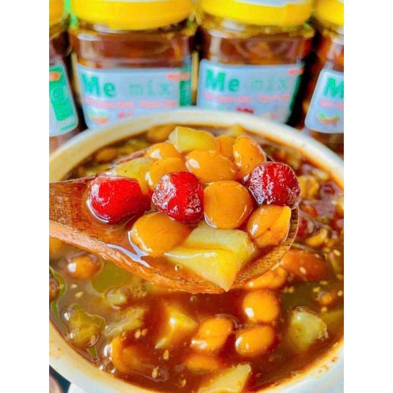 Hũ 1 kg me  hạt dẻo rim thạch dừa