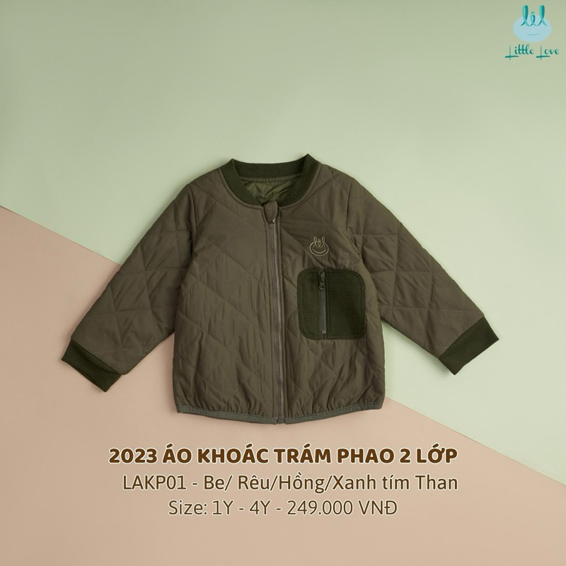 Áo khoác gió trần bông Little love siêu nhẹ
