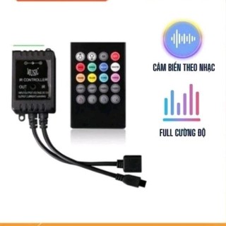 Mạch điều khiển đèn led cảm biến âm thanh, điều khiển led cảm âm, Vừa dùng Remote và App điện thoại