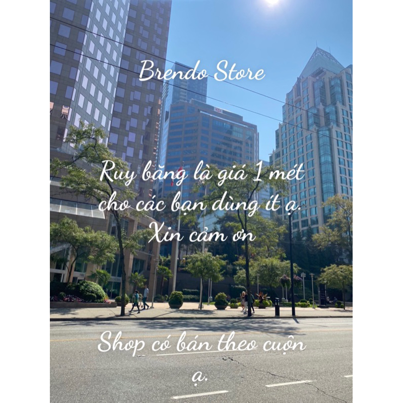 Ruy băng voan You Make My Heart Smile 3 cm in chữ gói hoa siêu sang - Brendo Store