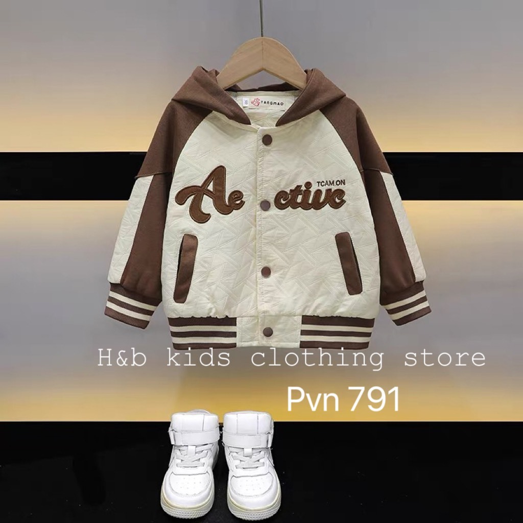 Áo khoác bé trai , Áo xốp chần Aective vải QC sành điệu cho bé trai 10-30kg