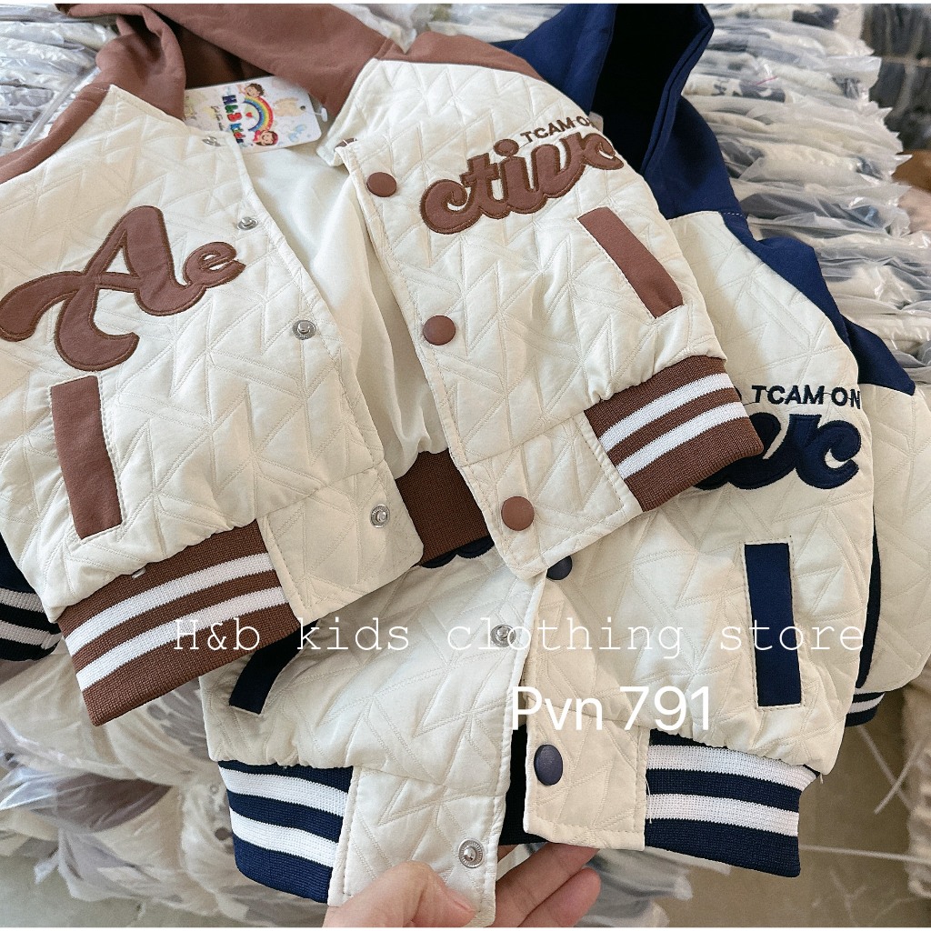 Áo khoác bé trai , Áo xốp chần Aective vải QC sành điệu cho bé trai 10-30kg