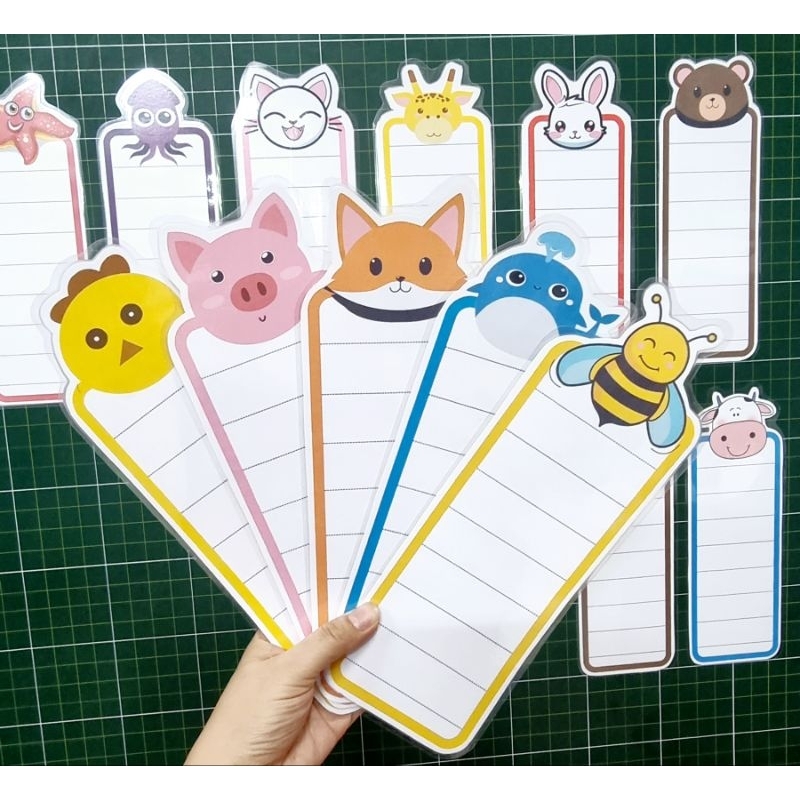 Thẻ từ cá nhân hình thú ngộ nghĩnh - In giấy bìa  trắng, eplatic, nam châm lá.