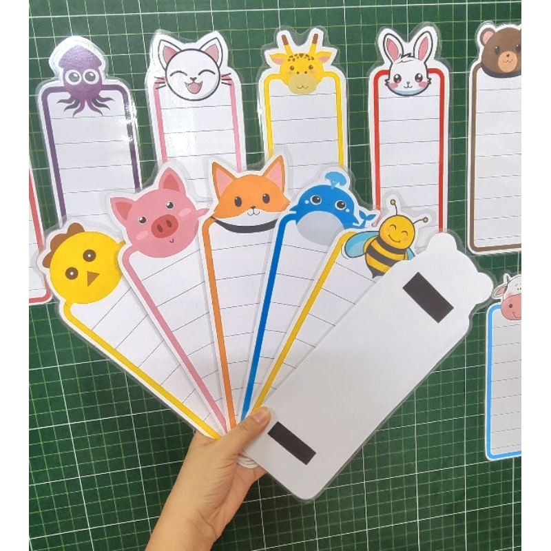 Thẻ từ cá nhân hình thú ngộ nghĩnh - In giấy bìa  trắng, eplatic, nam châm lá.