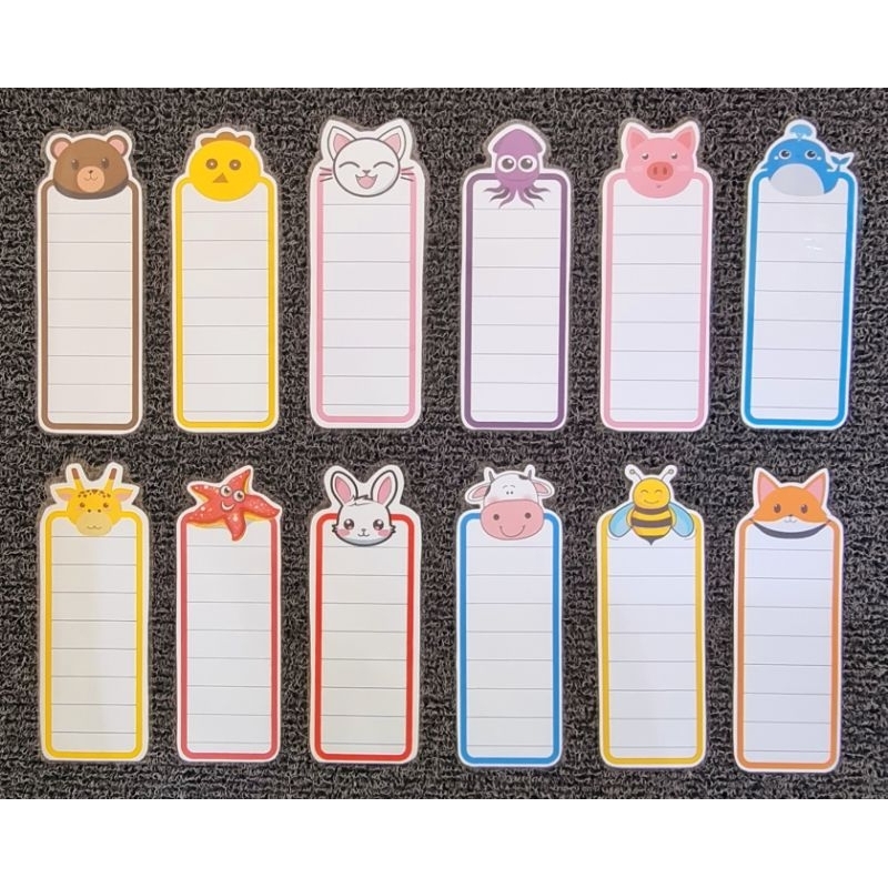 Thẻ từ cá nhân hình thú ngộ nghĩnh - In giấy bìa  trắng, eplatic, nam châm lá.