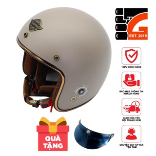 Mũ bảo hiểm 3/4 đầu NAPOLI SH Ruby N099 cà phê nhám - Hàng Chính hãng