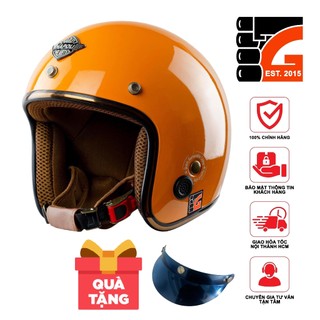 Nón 3/4 Napoli SH RUBY N099 cam bóng lót nâu mẫu mới