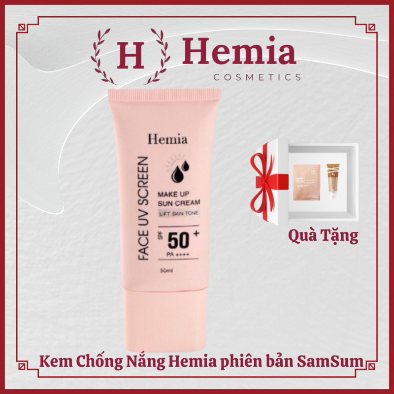Kem chống nắng Hemia ( Hemia Hàn Quốc) dưỡng trắng make up bảo vệ da, chống lão hóa-