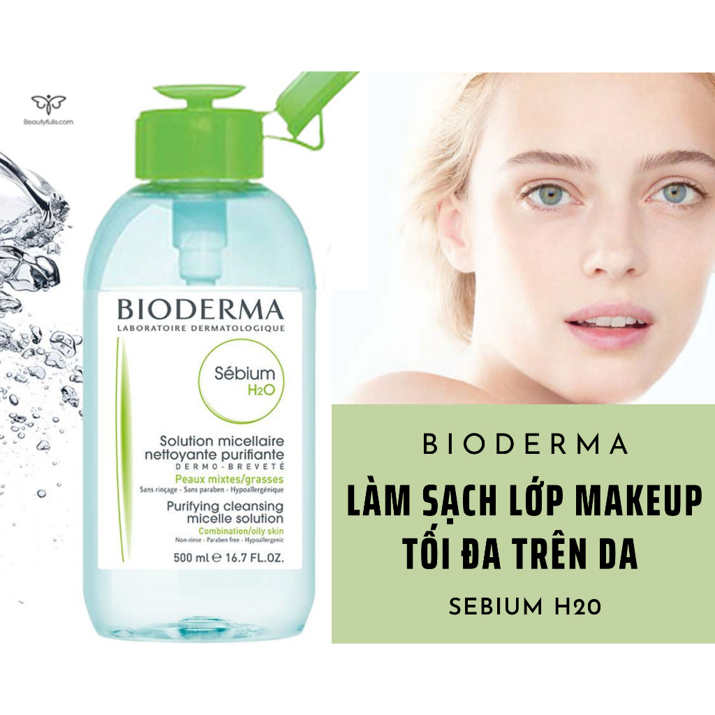 Nước tẩy trang bioderma dành cho da dầu và da nhạy cảm dung tích 500ml