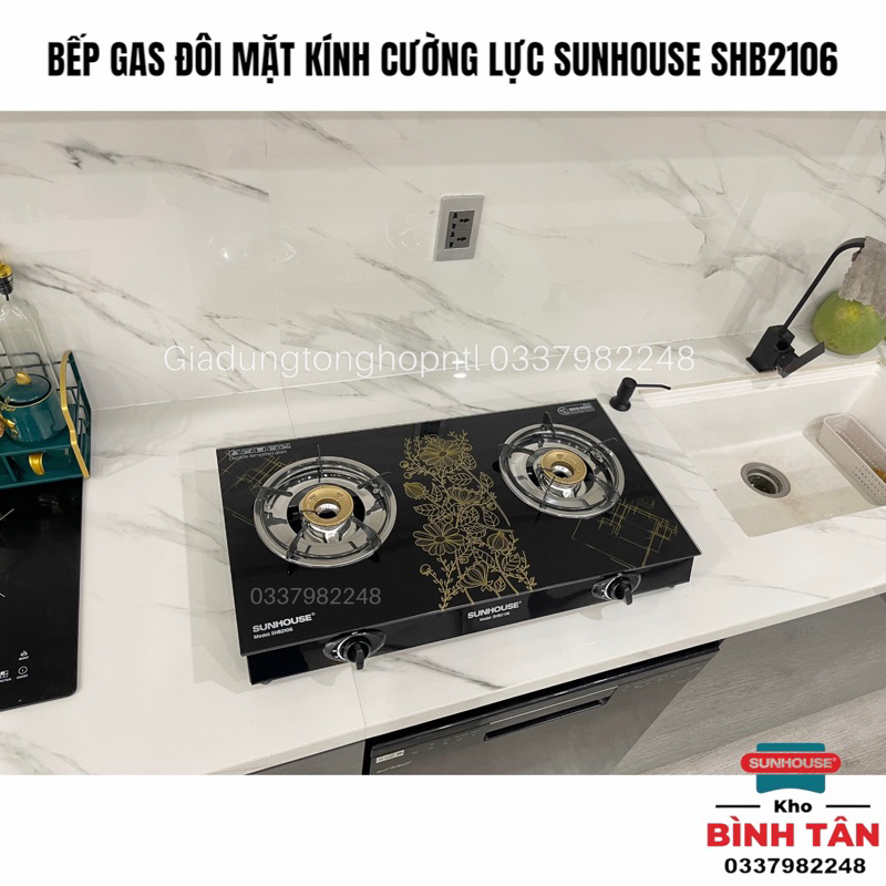 BẾP GAS ĐÔI SUNHOUSE SHB2106 / SHB2022 - Bảo hành 12 tháng, Tiết kiệm Ga