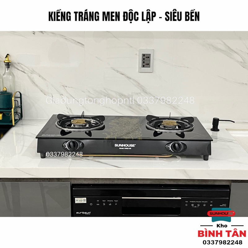 BẾP GAS ĐÔI SUNHOUSE SHB2106 / SHB2022 - Bảo hành 12 tháng, Tiết kiệm Ga