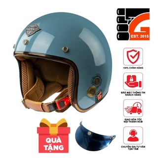 Mũ Bảo Hiểm 3/4 Napoli SH2 Ruby Màu Xanh Cement – Bảo Hành 12 Tháng