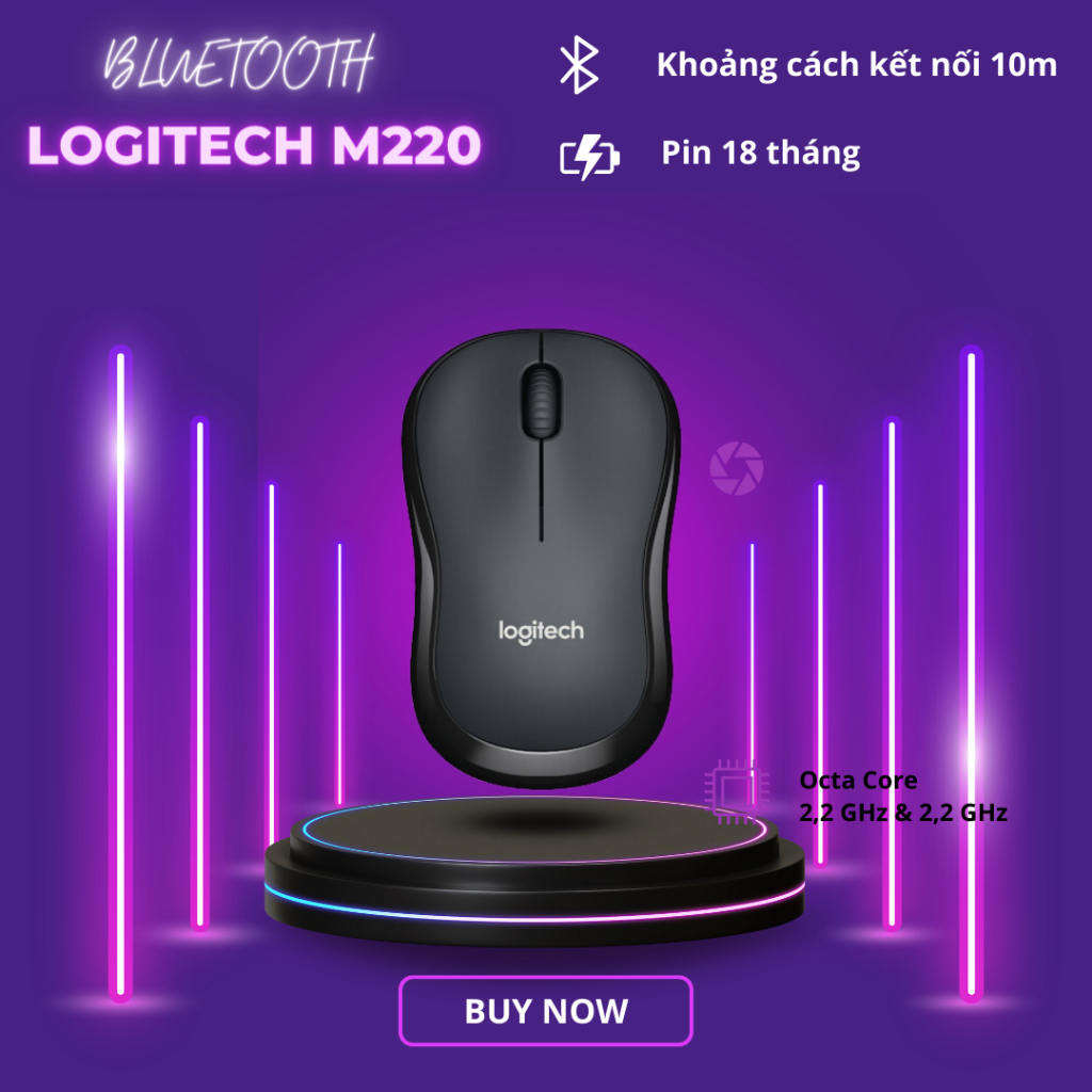 Chuột Không Dây Máy Tính Bluetooth+USD, Logitech M220, M350,M650, X7 Không Tiếng Động, Độ Nhạy Cao  Bảo Hành 12 Tháng