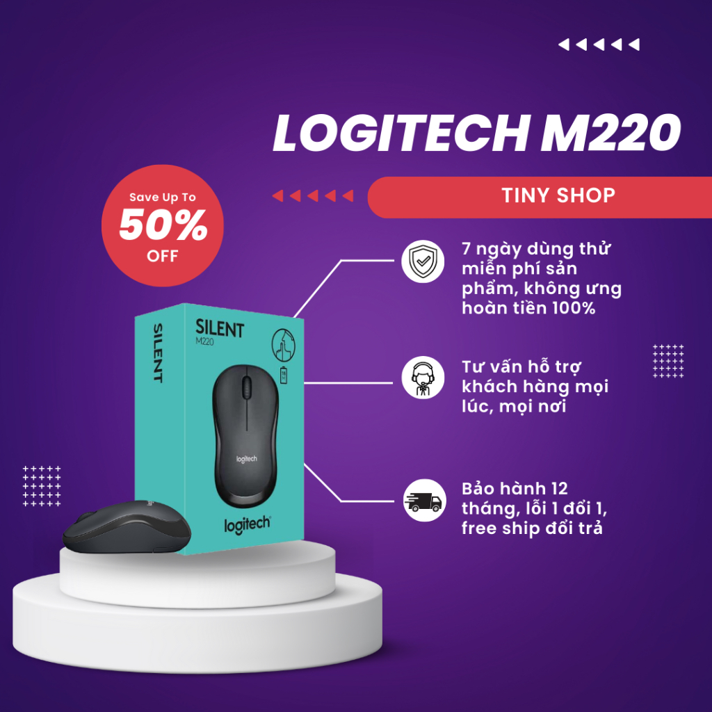 Chuột Không Dây Máy Tính Bluetooth+USD, Logitech M220, M350,M650, X7 Không Tiếng Động, Độ Nhạy Cao  Bảo Hành 12 Tháng