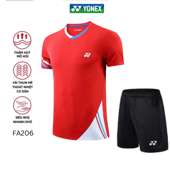 Áo cầu lông, quần cầu lông Yonex FA206 chuyên nghiệp mới nhất sử dụng tập luyện và thi đấu cầu lông FAVAHI