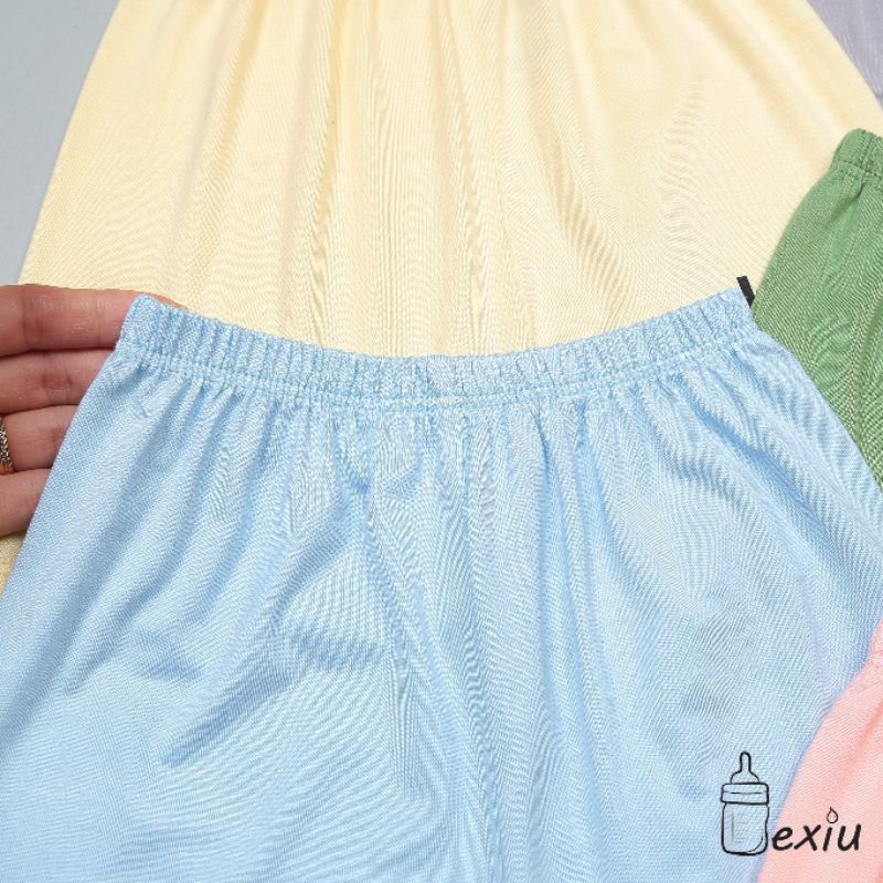 Set 4 quần đùi cộc thun lạnh dày đẹp cho bé sơ sinh mặc thoải mái 7.5-19kg BEXIU