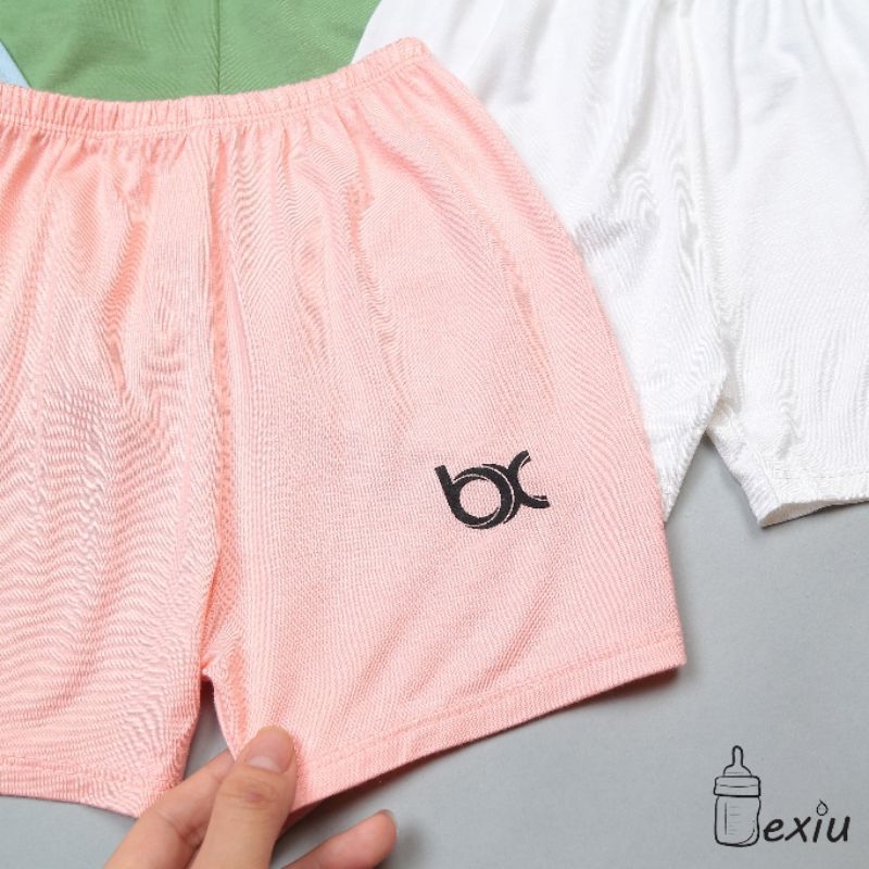 Set 4 quần đùi cộc thun lạnh dày đẹp cho bé sơ sinh mặc thoải mái 7.5-19kg BEXIU