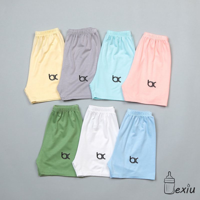 Set 4 quần đùi cộc thun lạnh dày đẹp cho bé sơ sinh mặc thoải mái 7.5-19kg BEXIU