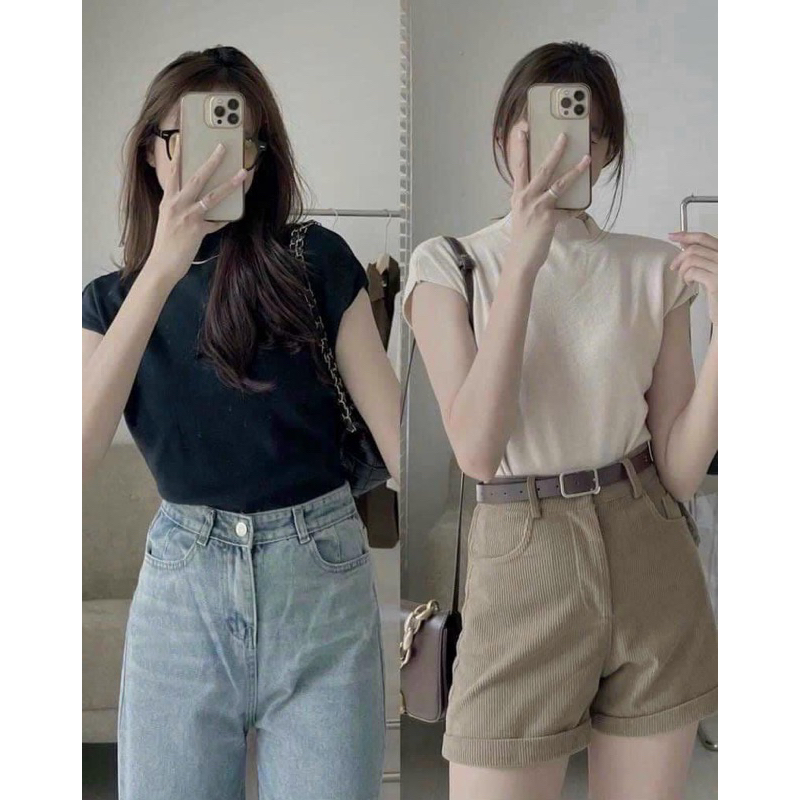 Áo len tay hến cổ 3p - len mịn mã 1923