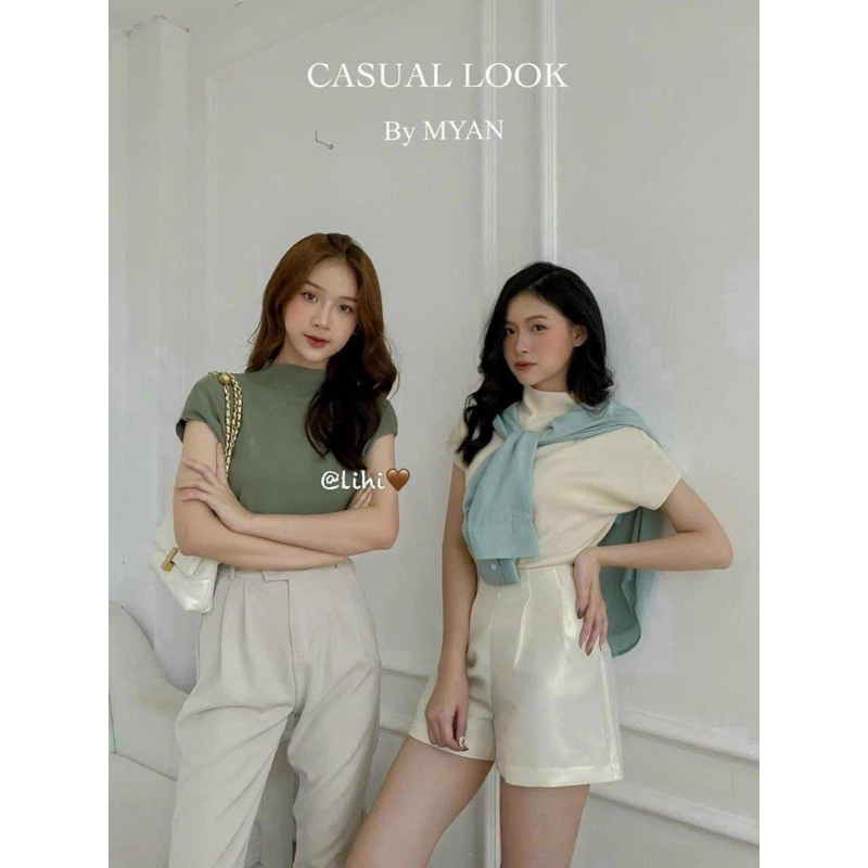 Áo len tay hến cổ 3p - len mịn mã 1923