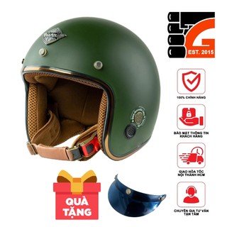 Nón bảo hiểm cao cấp Napoli SH Ruby xanh rêu