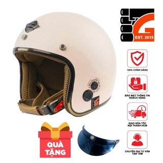  Mũ Bảo Hiểm 3 4 Napoli SH Ruby N099 Màu kem nhám – Bảo Hành 12 Tháng 