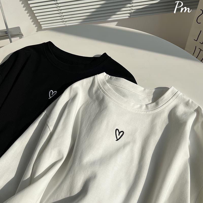 Áo xuông tim tay dài nam nữ thu đông dáng thụng PM11