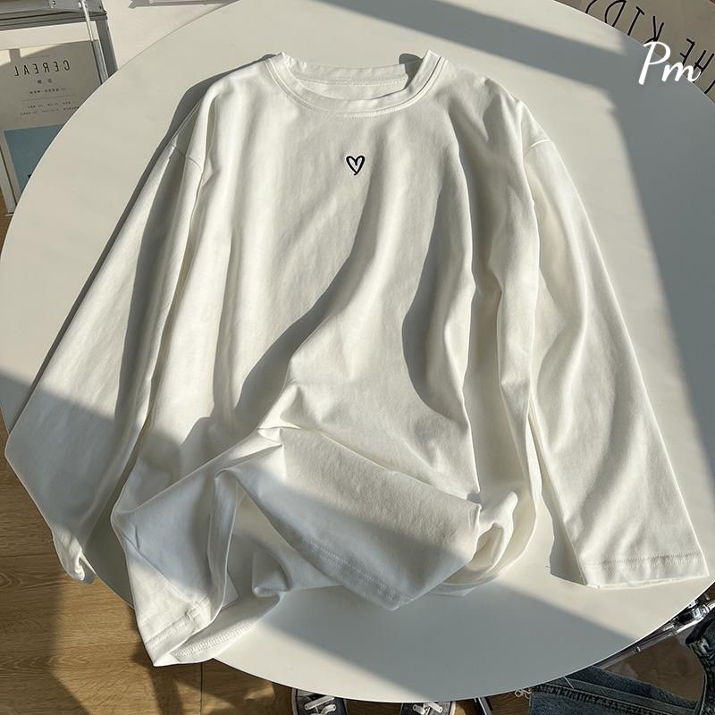 Áo xuông tim tay dài nam nữ thu đông dáng thụng PM11