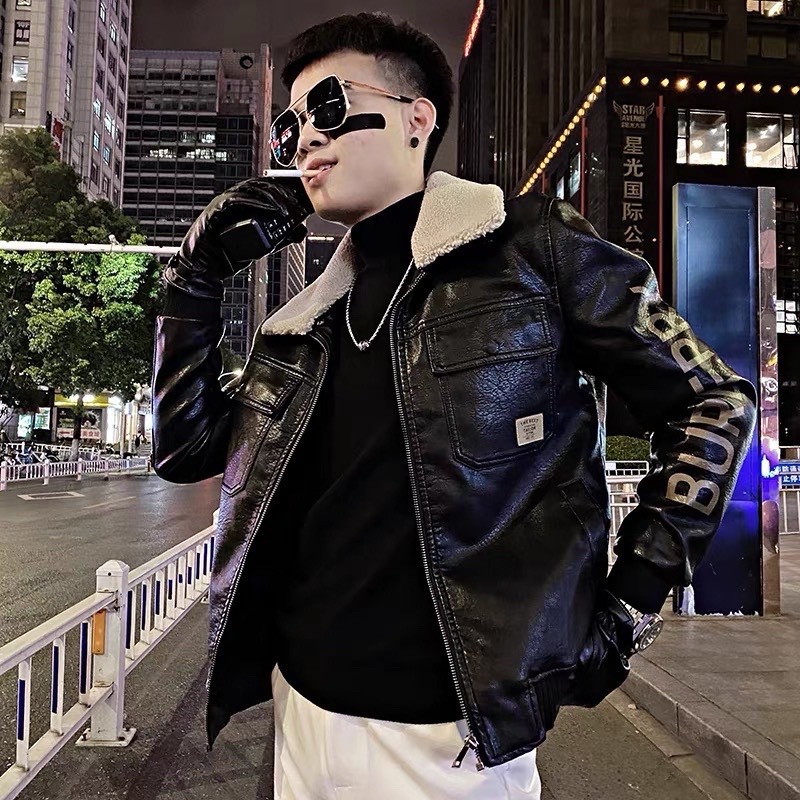 Áo khoác da cho nam,,hàng quảng châu cao cấp