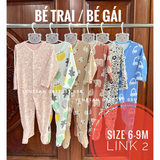 [𝟗𝐌 là Size 6-9m (7-9kg) Link 2 ] body sleep  CÓ TẤT liền thân chất thun cotton xuất cho bé trai và bé gái